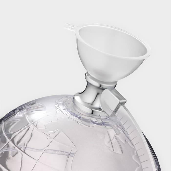 Башня пивная с воронкой «Земной шар», 1.9 л, пластик, серебристая