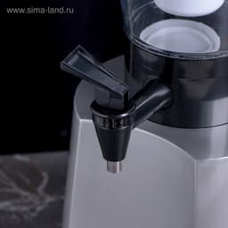 Башня пивная «Металлик», 3 л, колба для льда, с подсветкой, 2 батарейки CR=2032, пластик, серебристая