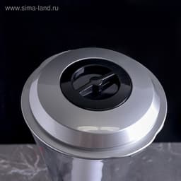 Башня пивная «Металлик», 3 л, колба для льда, с подсветкой, 2 батарейки CR=2032, пластик, серебристая