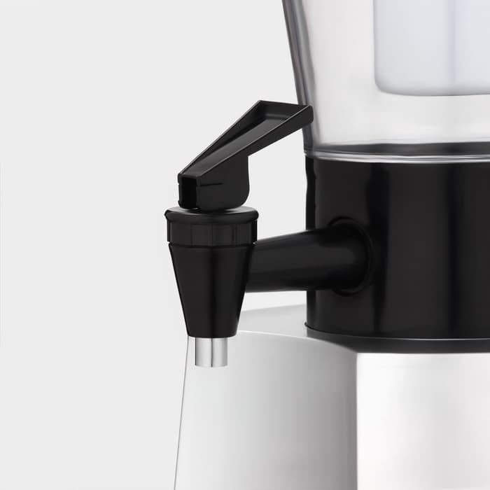 Башня пивная «Металлик», 3 л, колба для льда, с подсветкой, 2 батарейки CR=2032, пластик, серебристая