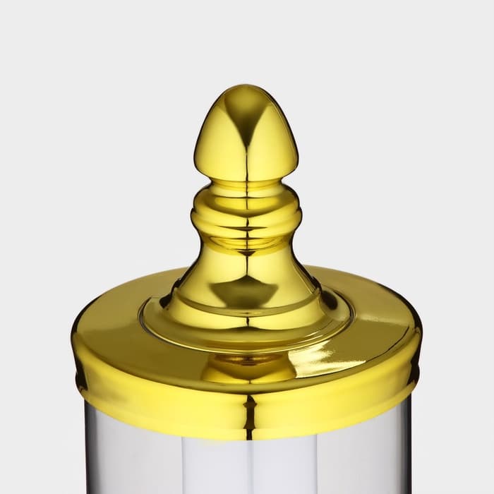 Башня пивная «Петронас», 3 л, колба для льда, подсветка, 2 батарейки AG3, пластик, золотистая