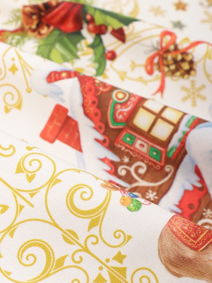 Скатерть новогодняя Этель «Новогодние игрушки» d=220 см ±3 см с ГВМО, хл100%