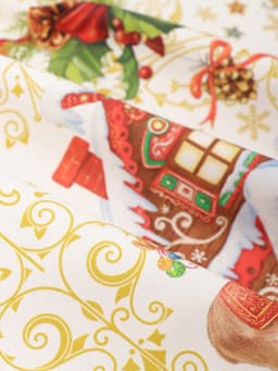 Скатерть новогодняя Этель «Новогодние игрушки» d=220 см ±3 см с ГВМО, хл100%