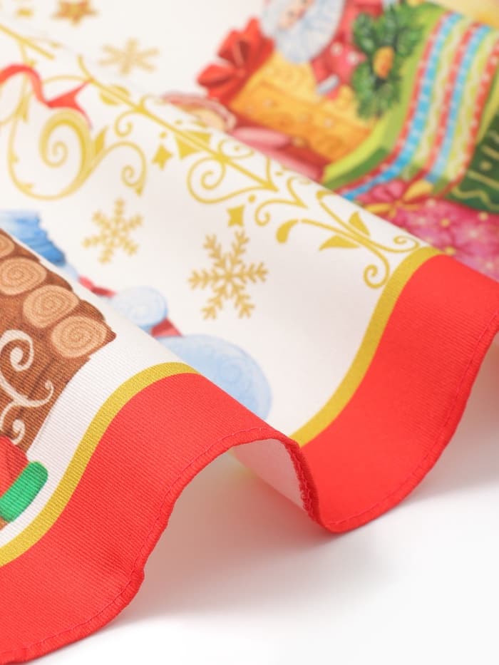 Скатерть новогодняя Этель «Новогодние игрушки» d=220 см ±3 см с ГВМО, хл100%