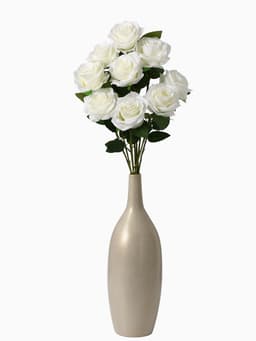 Цветы искусственные «Роза Глория», 9×60 см, белые