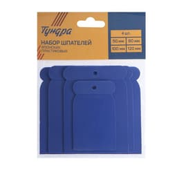 Набор шпателей ТУНДРА, «японские», пластиковые, 50-80-100-120 мм, 4 шт.