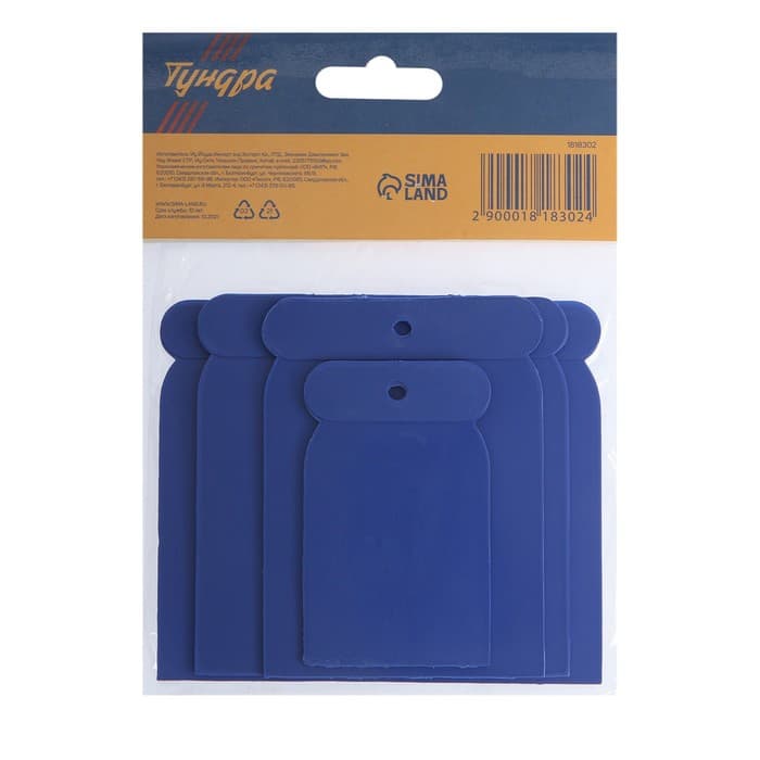 Набор шпателей ТУНДРА, «японские», пластиковые, 50-80-100-120 мм, 4 шт.