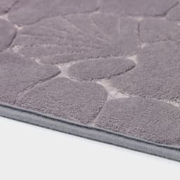 Коврики для ванной и туалета Доляна «Галька, ракушки», 2 шт., 40×50 см, 50×80 см, серые