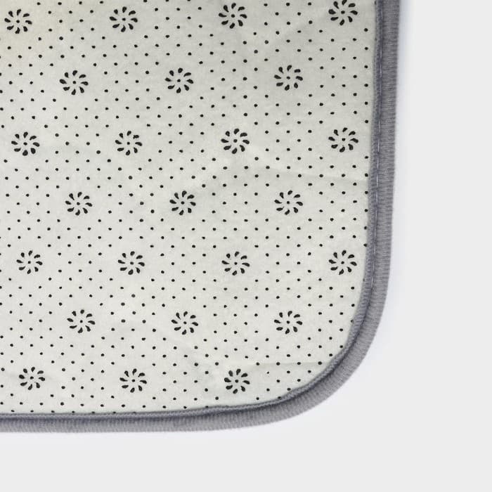 Коврики для ванной и туалета Доляна «Галька, ракушки», 2 шт., 40×50 см, 50×80 см, серые