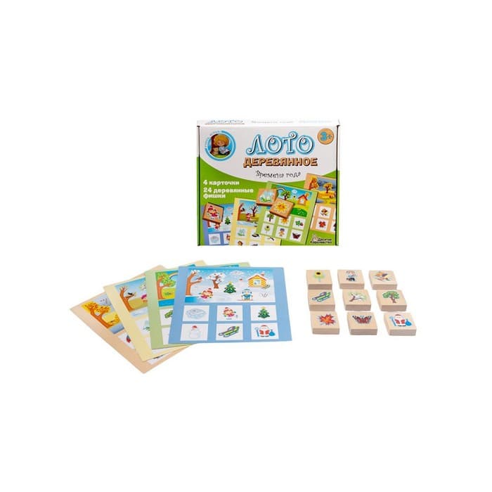 Лото деревянное Десятое Королевство «Времена года»