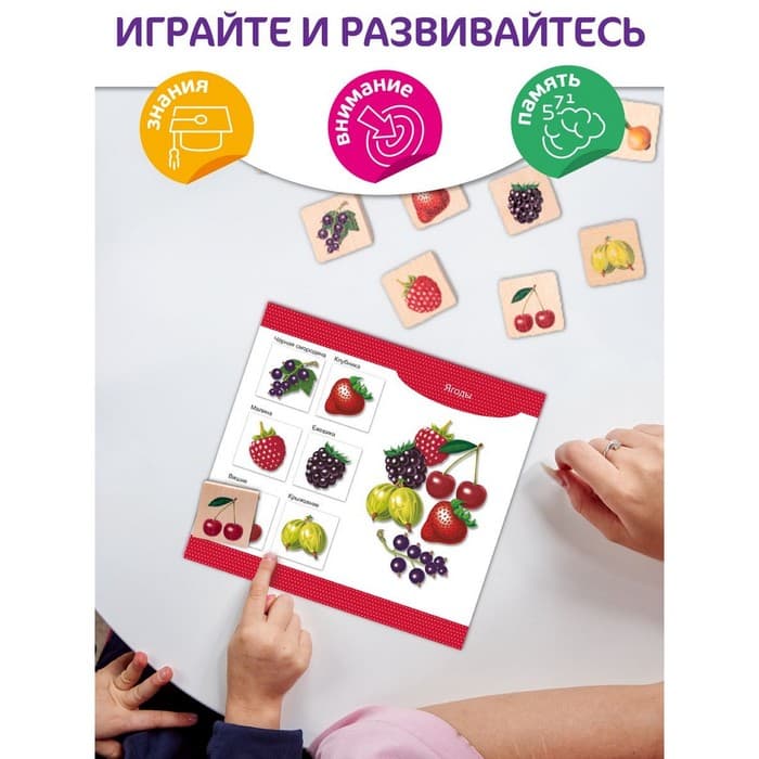 Лото деревянное Десятое Королевство «Овощи и фрукты»