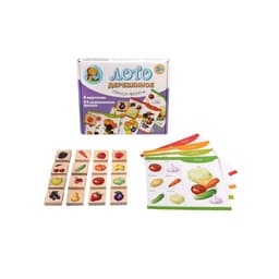 Лото деревянное Десятое Королевство «Овощи и фрукты»