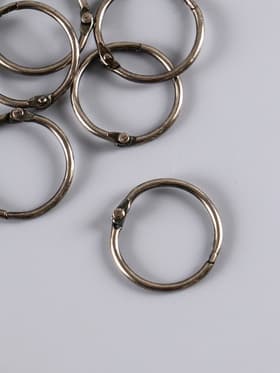 Набор колец для творчества (для фотоальбомов) «Чёрное», внутренний d=2.5 см, внешний d=3 см, 6 шт.