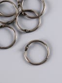 Набор колец для творчества (для фотоальбомов) «Чёрное», внутренний d=2.5 см, внешний d=3 см, 6 шт.