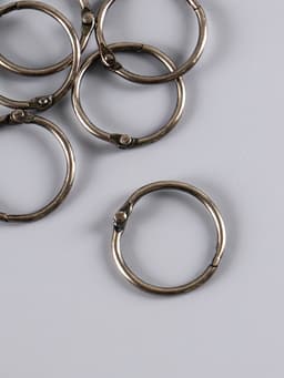 Набор колец для творчества (для фотоальбомов) «Чёрное», внутренний d=2.5 см, внешний d=3 см, 6 шт.