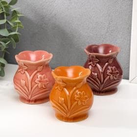 Аромалампа для эфирных масел «Нарцисс», керамика, 7.5×7×7 см, МИКС