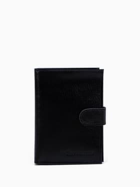 Обложка для документов 3 в 1, TEXTURA, на кнопке: для автодокументов, паспорта и купюр, чёрная