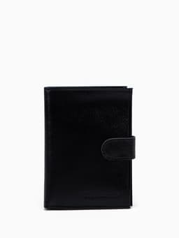 Обложка для документов 3 в 1, TEXTURA, на кнопке: для автодокументов, паспорта и купюр, чёрная