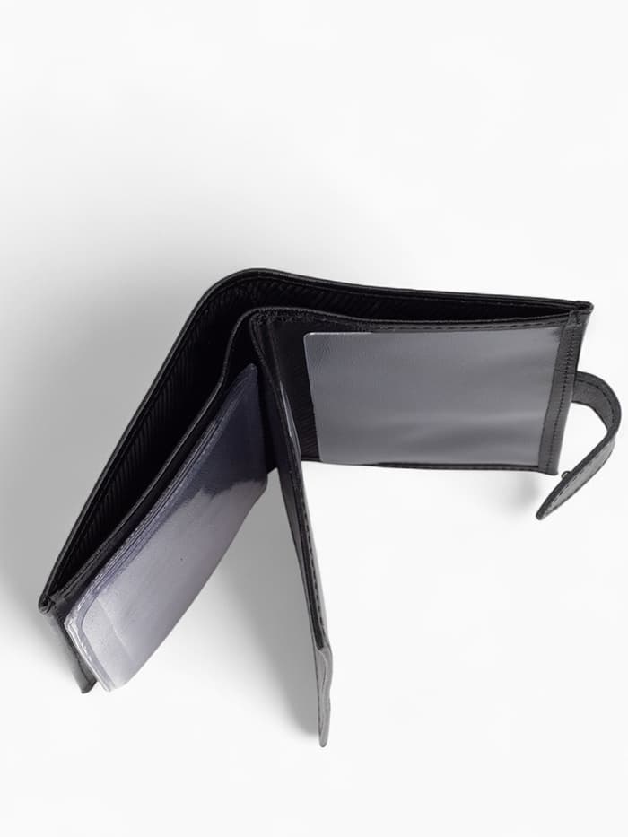 Обложка для документов 3 в 1, TEXTURA, на кнопке: для автодокументов, паспорта и купюр, чёрная