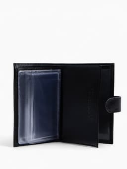 Обложка для документов 3 в 1, TEXTURA, на кнопке: для автодокументов, паспорта и купюр, чёрная