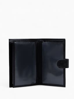 Обложка для документов 3 в 1, TEXTURA, на кнопке: для автодокументов, паспорта и купюр, чёрная