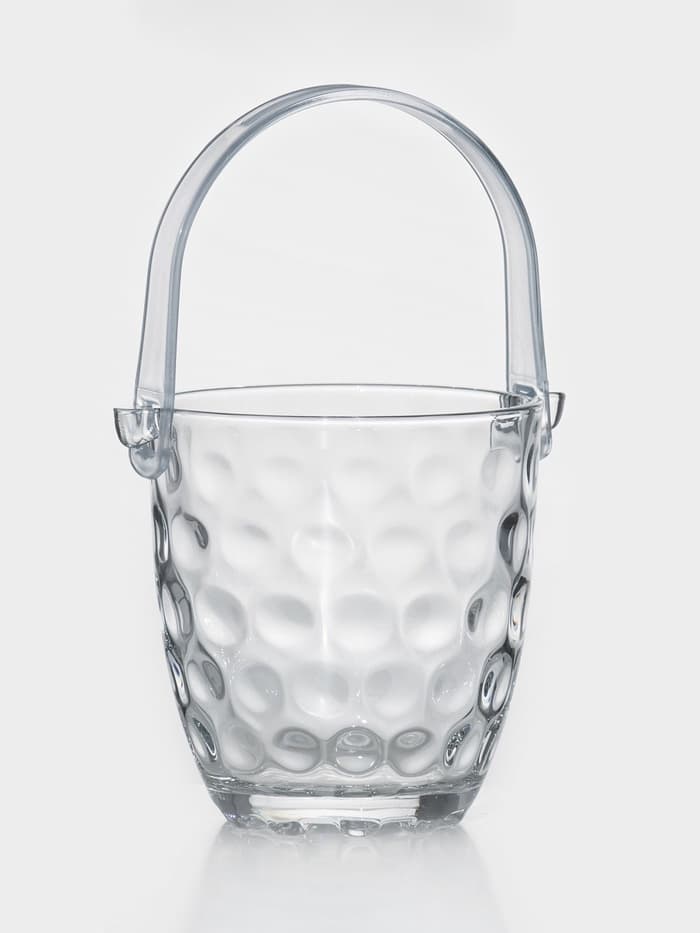 Ведро для льда «Верона», 700 мл, с щипцами, стекло, прозрачное