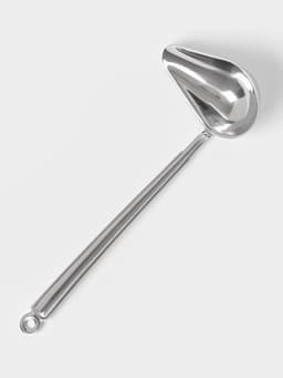 Ложка для соуса «Поварская. Профи», 75 мл, ручка 23 см, толщина 1.2 мм, цельнотянутая ручка. нержавеющая сталь, серебристая