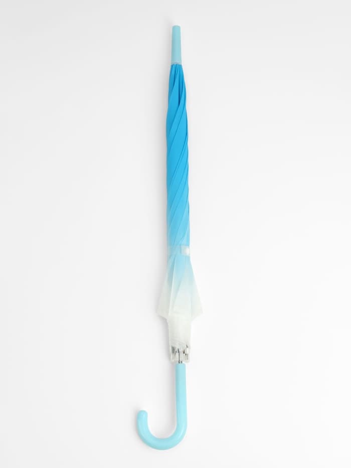 Зонт - трость детский «Градиент», полуавтоматический, 8 спиц, R=46/52 см, d=92 см, голубой