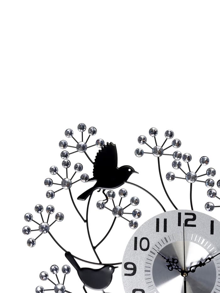 Часы настенные интерьерные большие «Букет», плавный ход, циферблат 22 см, 60×60 см