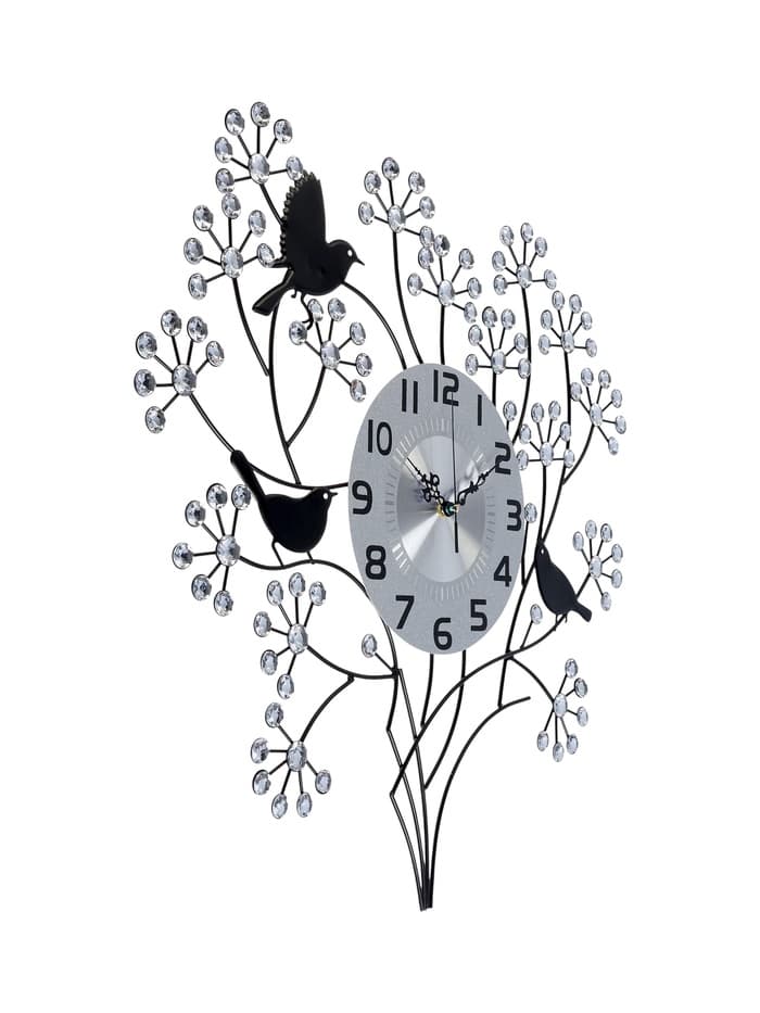 Часы настенные интерьерные большие «Букет», плавный ход, циферблат 22 см, 60×60 см