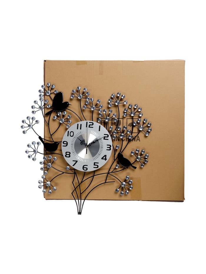 Часы настенные интерьерные большие «Букет», плавный ход, циферблат 22 см, 60×60 см