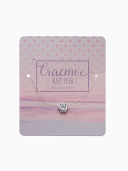 Кулон на леске «Счастье ждёт тебя», белый в серебре, 40 см