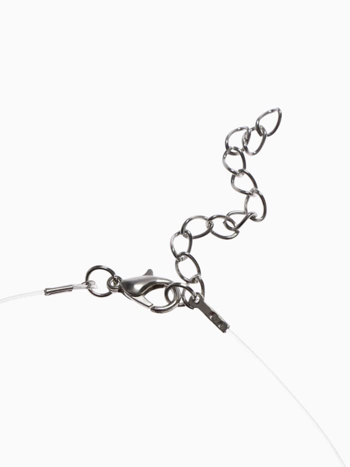 Кулон на леске «Счастье ждёт тебя», белый в серебре, 40 см