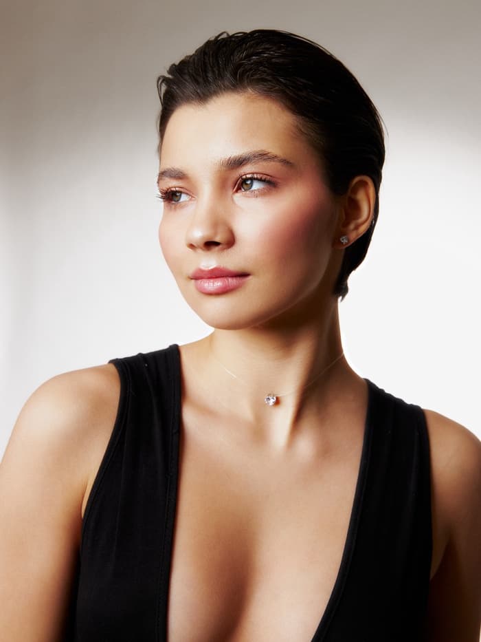 Кулон на леске «Счастье ждёт тебя», белый в серебре, 40 см