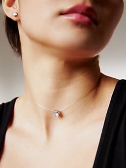 Кулон на леске «Счастье ждёт тебя», белый в серебре, 40 см