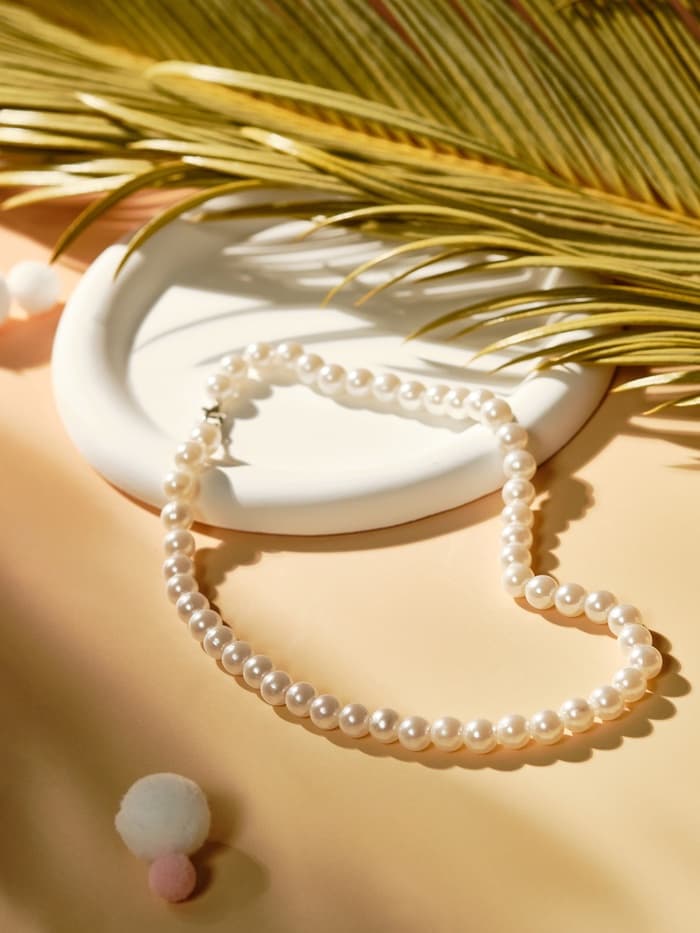 Бусы детские Выбражулька «Жемчужинки», 40 см, белые