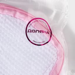 Мешок для стирки бюстгальтеров Доляна, 18×18×17 см, трёхслойный, крупная сетка, белый