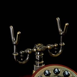 Ретро-телефон с выдвижным ящиком, темное дерево, 16×23×25 см