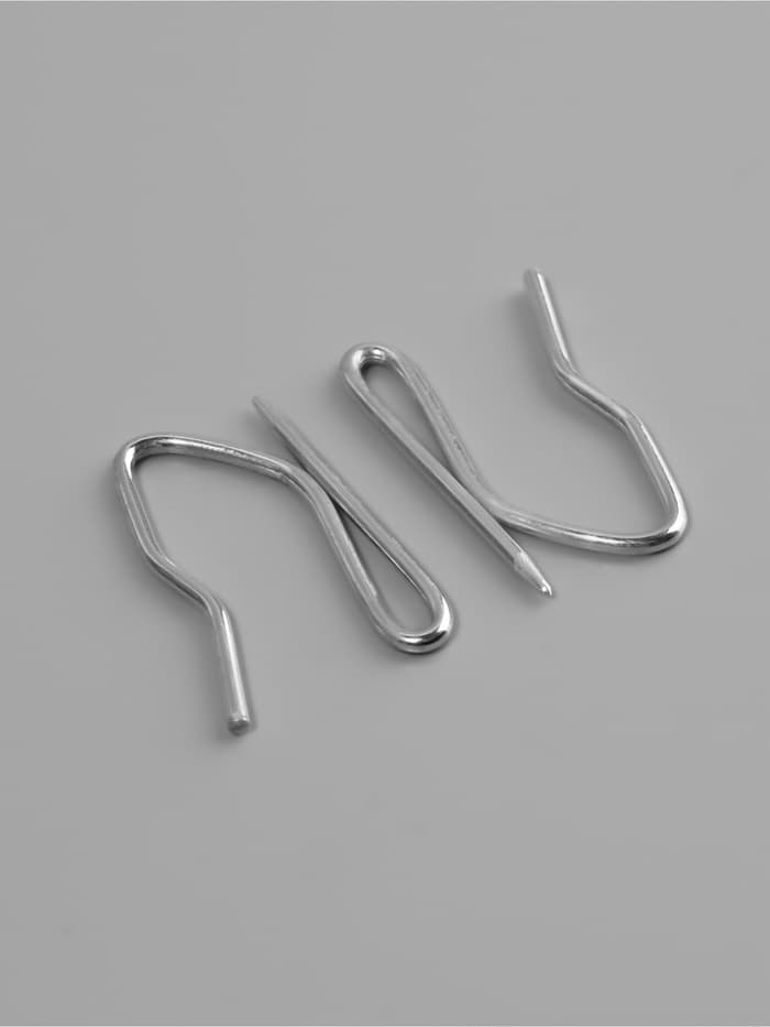 Крючки для штор, 1.8×3 см, 10 шт., цвет серебряный
