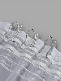Крючки для штор, 1.8×3 см, 10 шт., цвет серебряный