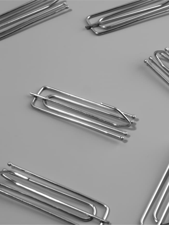 Крючок для штор, 70×25 мм, 10 шт., цвет серебряный