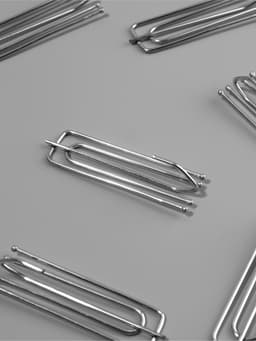 Крючок для штор, 70×25 мм, 10 шт., цвет серебряный