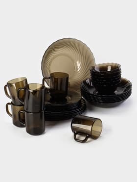 Столовый сервиз Luminarc Ocean Eclipse, 31 предмет, стекло, коричневый