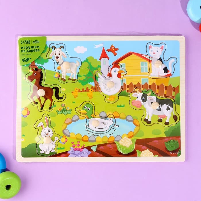 Рамка-вкладыш Лесная мастерская «Животные на ферме»