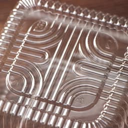 Контейнер одноразовый с неразъёмной крышкой ПР-К-9 (М), 350 мл, пластик, 13×7.8 см, прозрачный