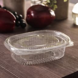 Контейнер одноразовый с неразъёмной крышкой ПР-РКС, 350 мл, пластик, 15.9×13×4 см, прозрачный