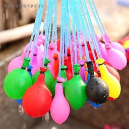 Водяные бомбочки «Шар», 3 насадки, 111 шаров, МИКС