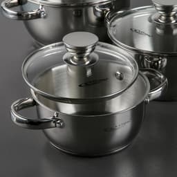 Набор кастрюль Катунь «Антея», 3 предмета: 1.5 л, 2 л, 3 л, капсульное дно, индукция, нержавеющая сталь, AISI - 201