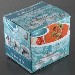 Набор кастрюль Катунь «Антея», 3 предмета: 1.5 л, 2 л, 3 л, капсульное дно, индукция, нержавеющая сталь, AISI - 201