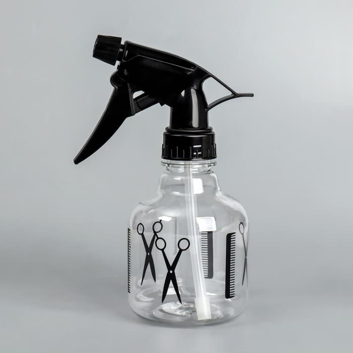 Распылитель парикмахерский, 250 мл, чёрный, прозрачный